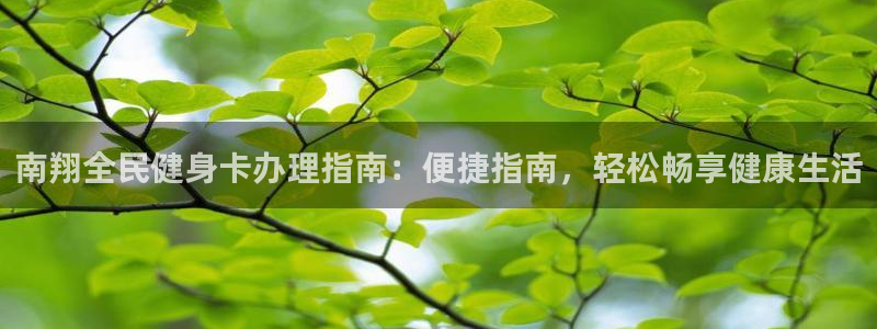 d88尊龙手机登录下载：南翔全民健身卡办理指南：便捷指南