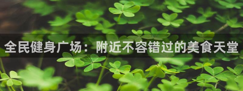 尊龙凯时白家乐：全民健身广场：附近不容错过的美食天堂