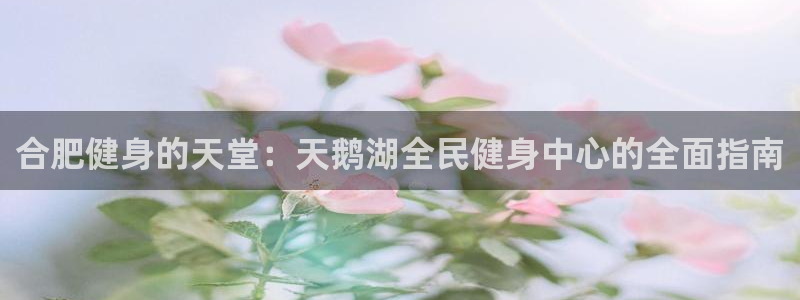 尊龙人生就是博旧版现：合肥健身的天堂：天鹅湖全民健身中心